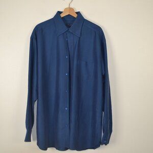 Ted Baker London Mens 5 Button Down 1 Pocket Shirt Long Sleeve Career Soft Blue